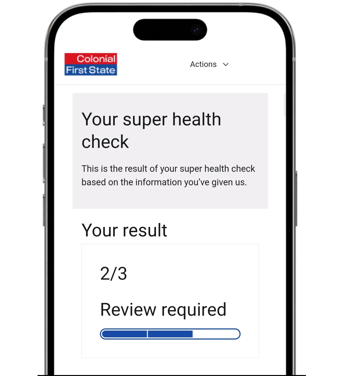 Receive your score to see if you're on track