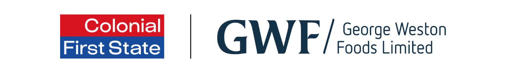 Colonial First State and George Weston Foods Limited logos