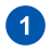 Number 1 icon with blue round background