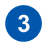 Number 3 icon with blue round background