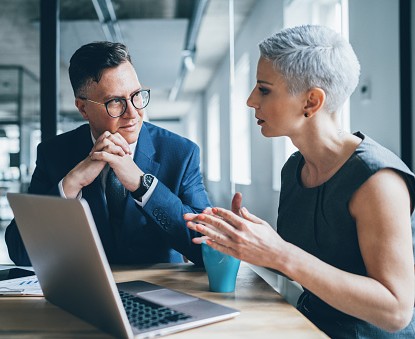 Business coworkers working together at office