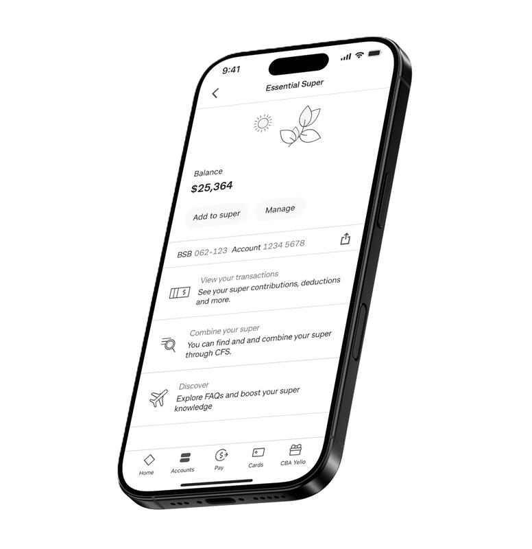 Essential Super app on mobile screen